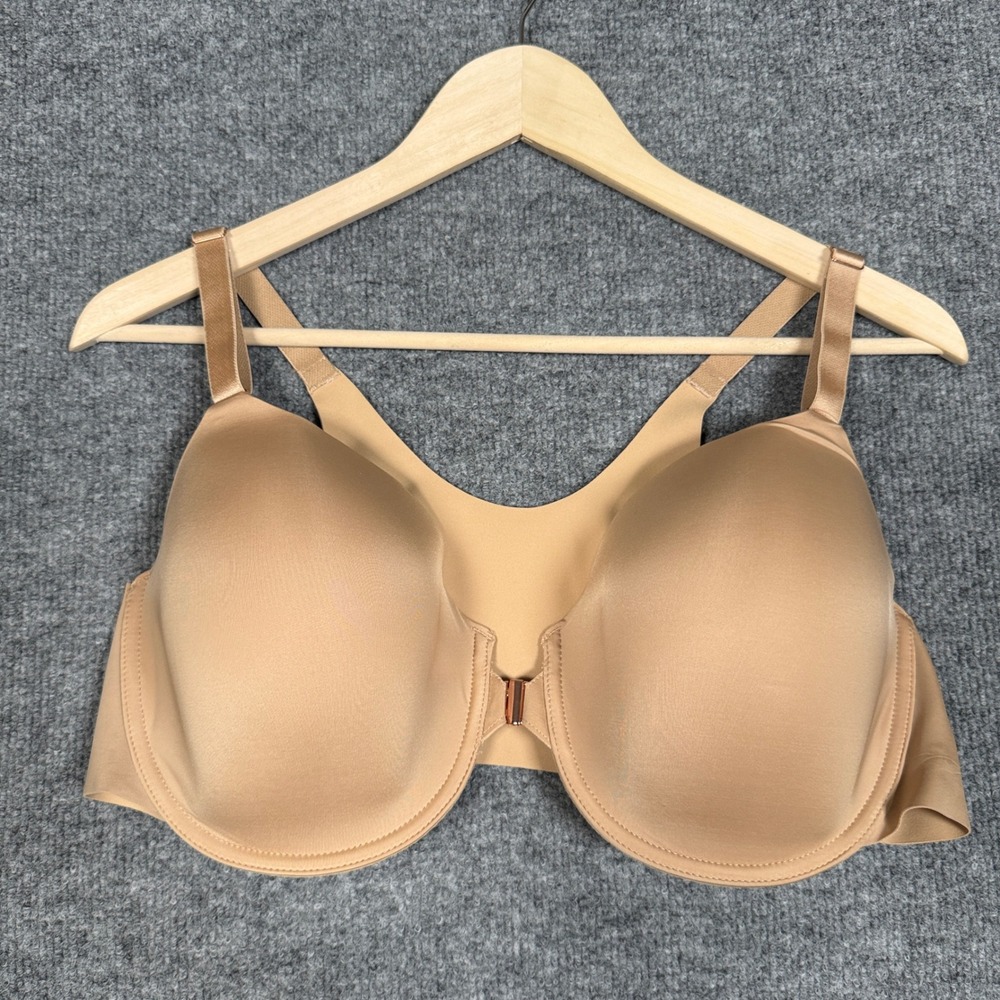 Soma Plus Size 42C T-Shirt Bra Soft Tan Vanishing 360 Perfect Coverage Pullover